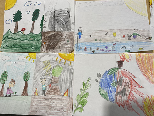 4 Panels of Climate Change