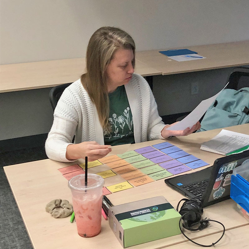 Teachers building and coding a solar panel