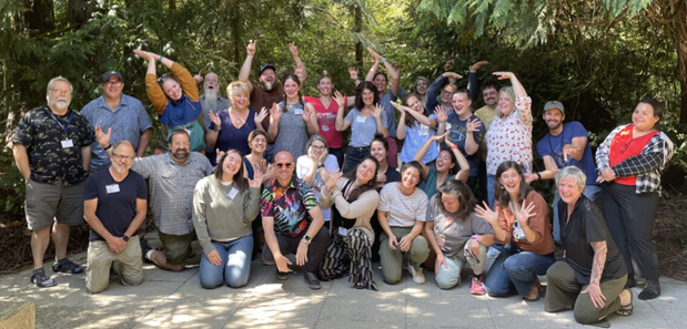 Participants at the working group’s summer intensive on IslandWood’s Bainbridge Island campus