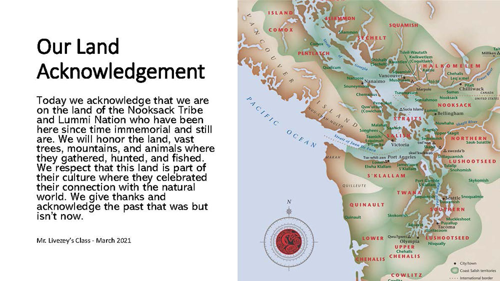 Land Acknowledgement - a call to action!