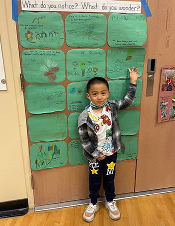 PreK Student Ryan Zhou remembers his wonder walks in the greenspace