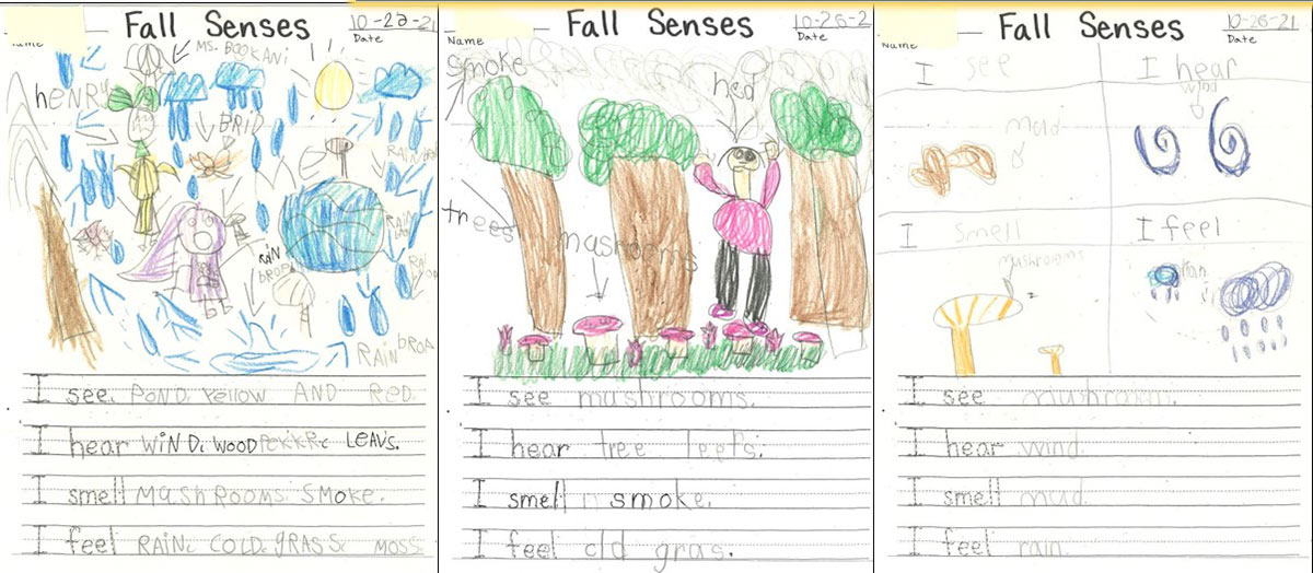 Students conduct Phenomenal Observation and Write about Seasonal Change