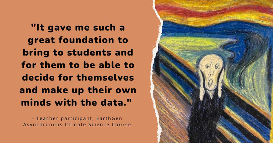 "It gave me such a great foundation to bring to students and for them to be able to decide for themselves and make up their own minds with the data."